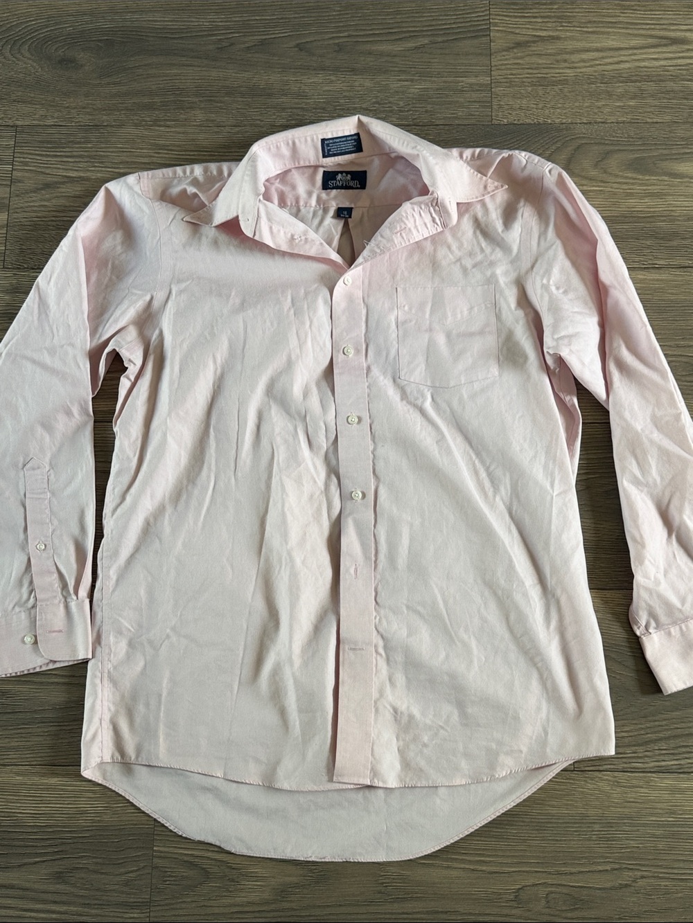 Stafford Pale Pink Men's Dress Shirt - Point Collar